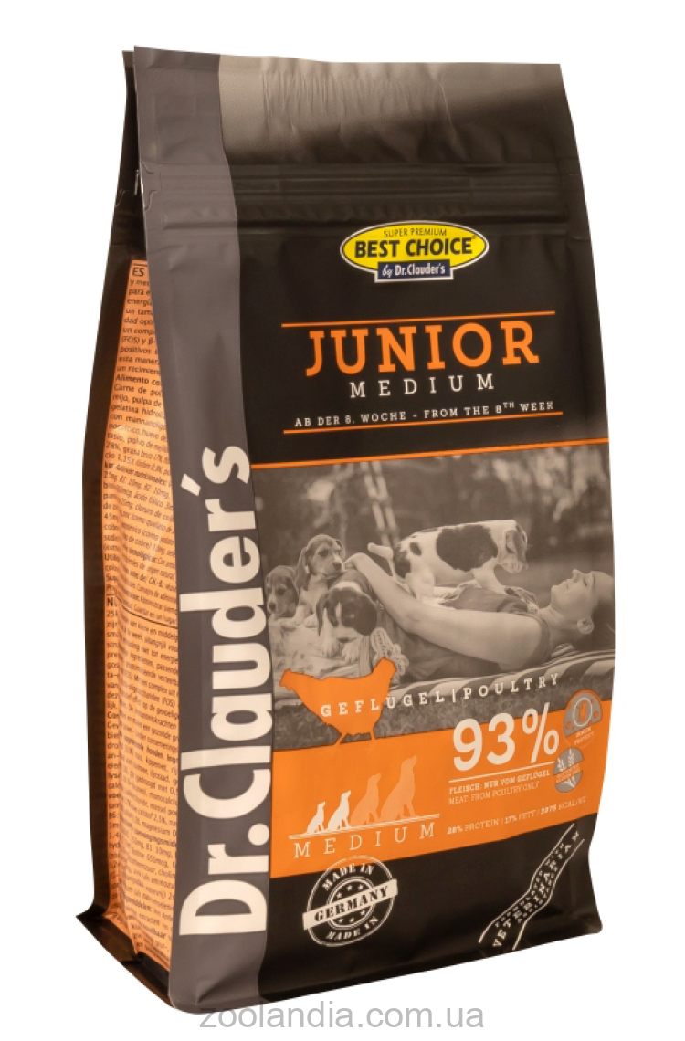 Dr.Clauder's (Доктор Клаудерс) Junior Medium Сухой корм для щенков маленьких и средних пород