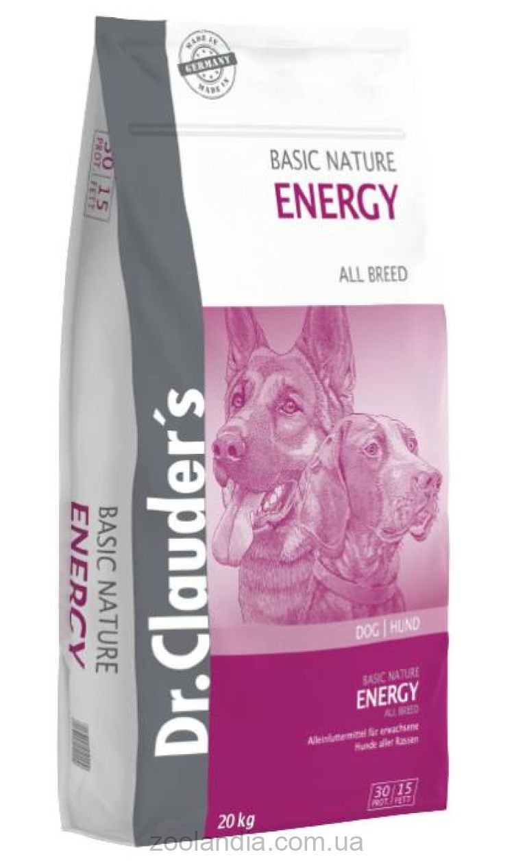 Dr.Clauder’s (Доктор Клаудерс) Basic Nature Energy Сухой корм для собак с высокими энергетическими потребностями