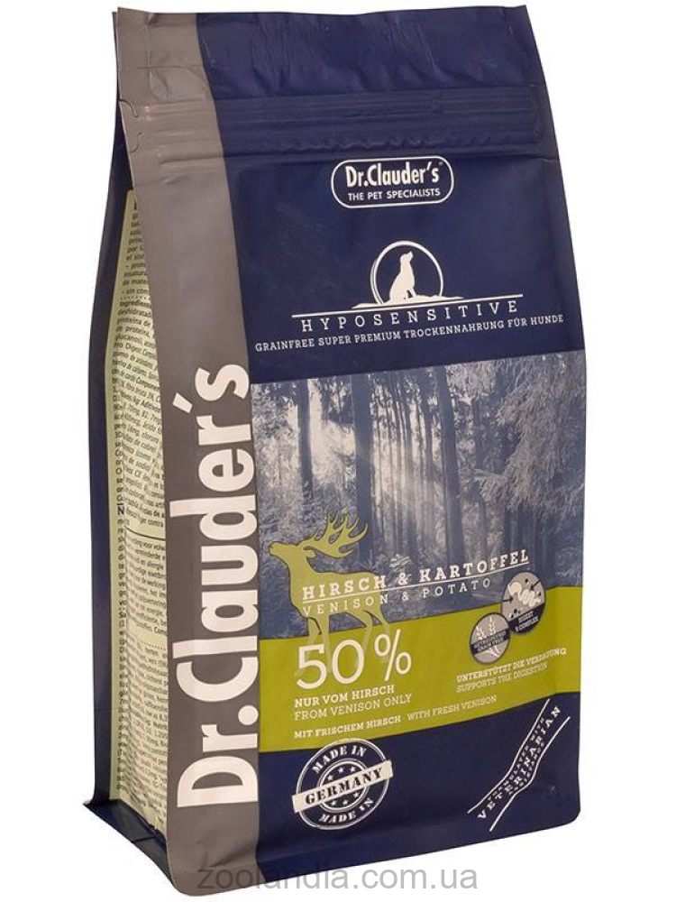 Dr.Clauder's (Доктор Клаудерс) Hyposensitive Venison &Potato Гипоаллергенный корм для собак, оленина и картофель