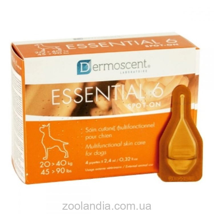 Dermoscent (Дермосент) Essential 6 spot-on - Средство по уходу за кожей и шерстью собак 20-40кг
