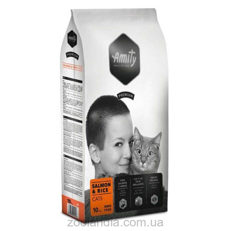 Amity (Амити) Cat Salmon & Rice Сухой корм для взрослых кошек с лососем и рисом