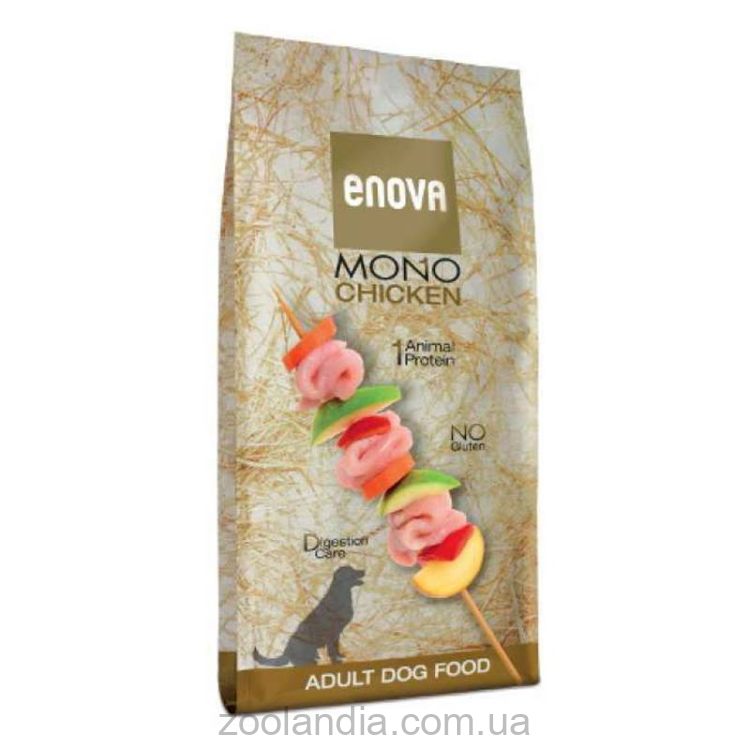 ENOVA (Энова) MONO Chicken - Сухой корм для взрослых собак всех пород (курица)