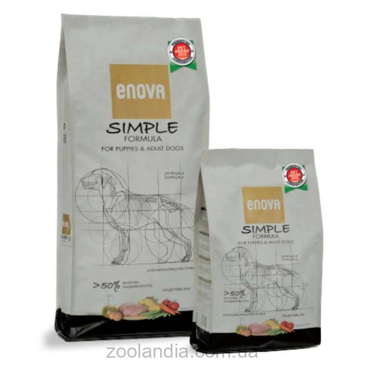 ENOVA (Энова) Simple Formula - Сухой корм для собак всех пород на всех стадиях жизни (курица)
