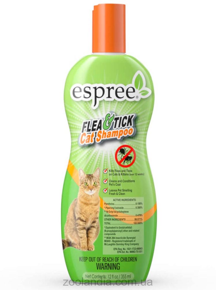 Espree (Эспри) Flea &Tick Cat Shampoo - Шампунь от блох и клещей для кошек