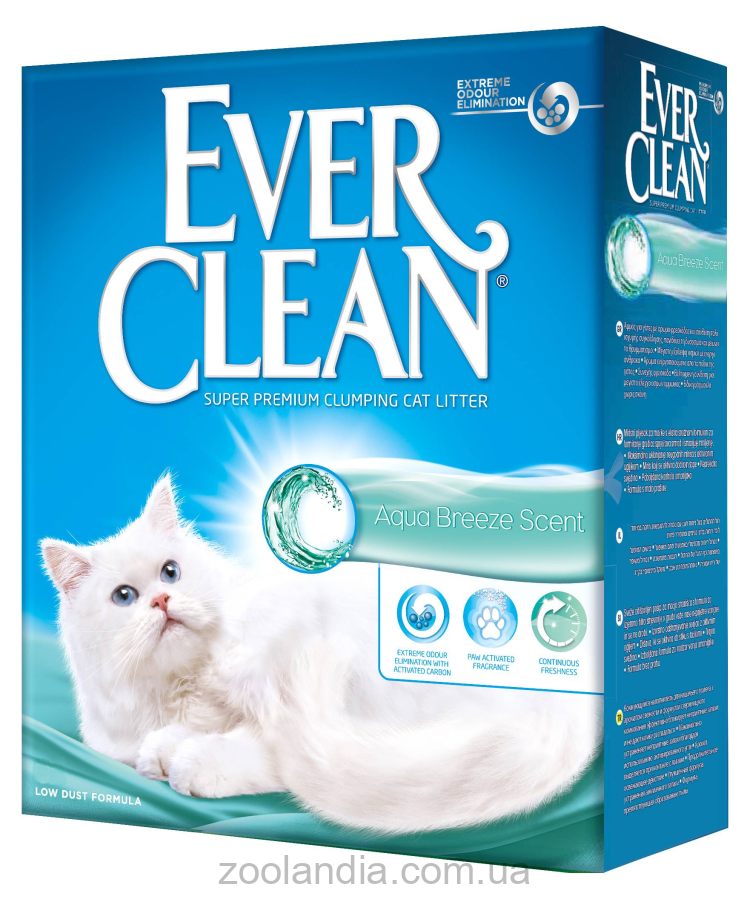 Ever Clean (Эвер Клин) Aqua Breeze Наполнитель комкующийся для кошачьего туалета с ароматом морской свежести
