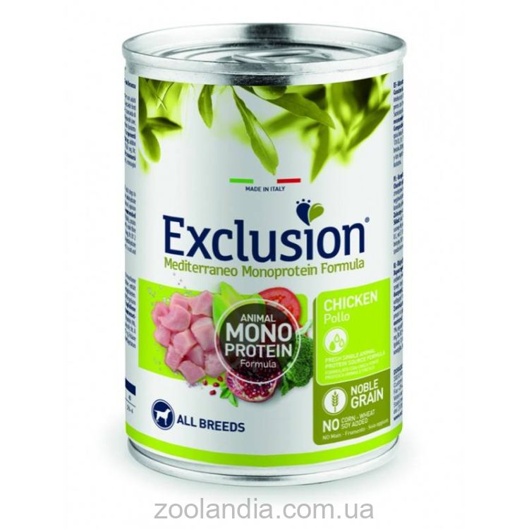 Exclusion (Эксклюжн) Adult Chicken All Breeds - Консервированный корм для собак всех пород с курицей