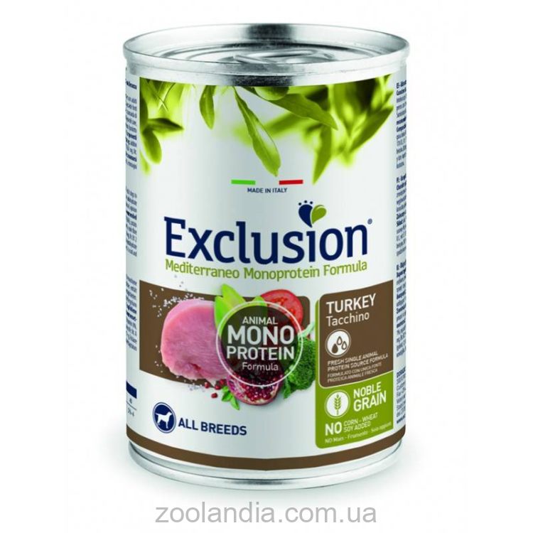 Exclusion (Ексклюжн) Adult Turkey All Breeds - Консервированный корм для собак всех пород с индейкой