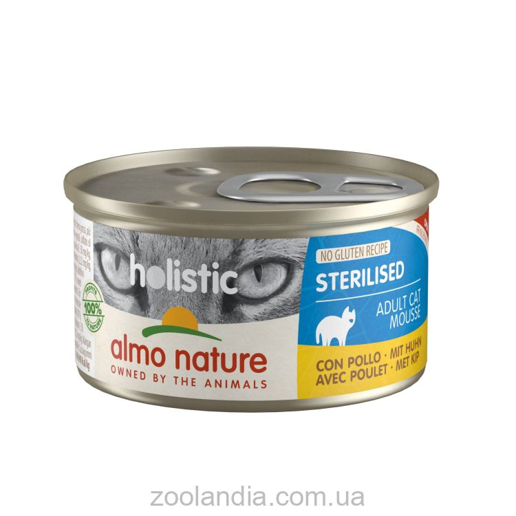 Almo Nature (Альмо Натюр) Holistic Sterilised Cat - Консервированный корм для стерилизованных кошек (курица)