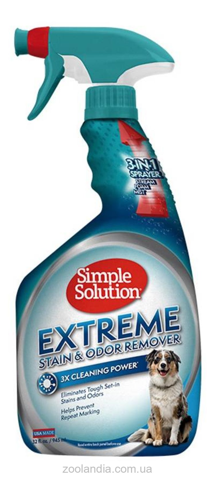 Simple Solutions Extreme stain+odor remover - Спрей ля нейтрализации запахов и удаления пятен, с про-бактериями и энзимами