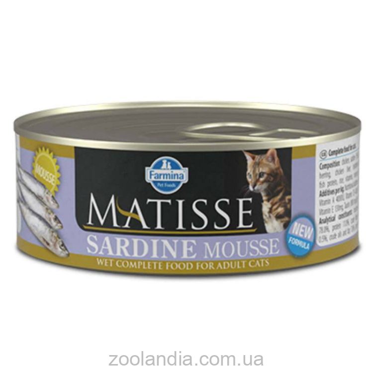 Farmina (Фармина) Matisse Cat Mousse Sardine – Консервированный корм для котов (сардина)