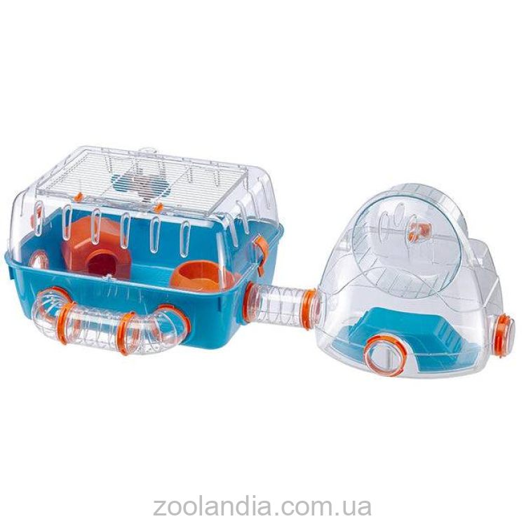 Ferplast (Ферпласт) Cage Combi 2 клетка для хомяка с мини-спортзалом, 79,5x29,5x26,3 см