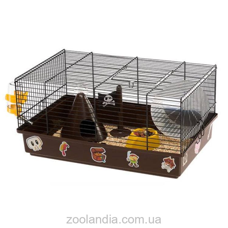 Ferplast (Ферпласт) Cage Criceti 9 Pirates Black клетка для хомяка, 46x29,5x23 см (черный металл)