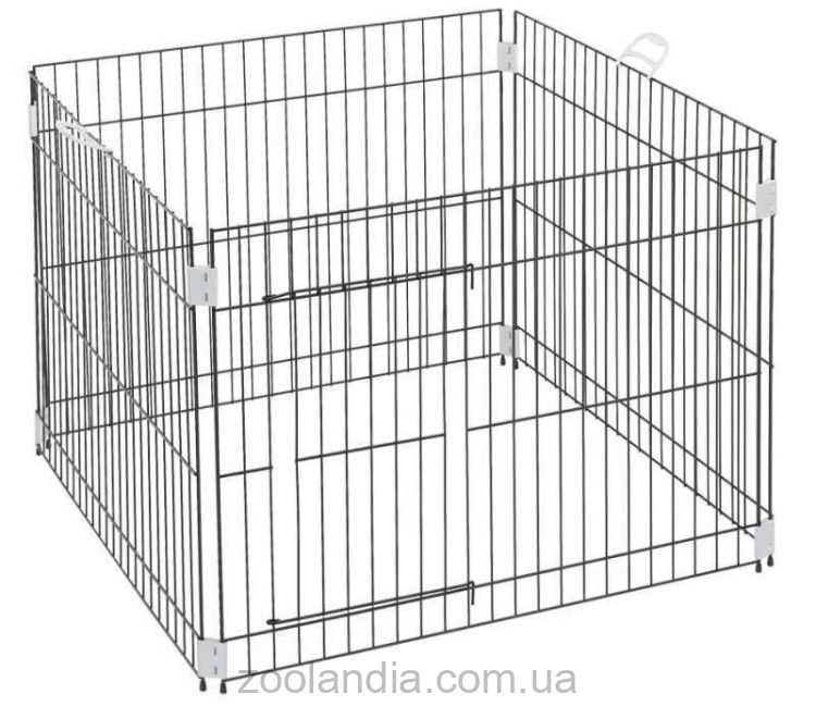 Ferplast (Ферпласт) Cage Pen Black Dog Training загон для маленьких собак и щенков, 80х80х62 см (черный)