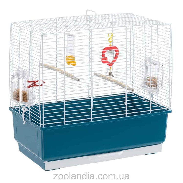 Ferplast (Ферпласт) Cage Rekord 3 White клетка для канареек и небольших экзотических птиц, 49х30х48,5 см (белый металл)