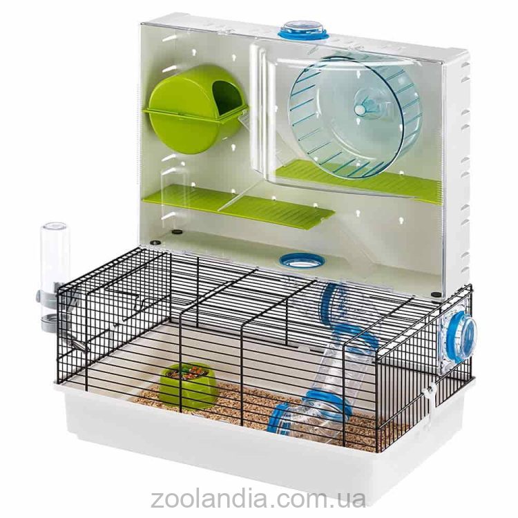 Ferplast (Ферпласт) Cage Olimpia Black клетка для хомяка с игровыми туннелями, 46x29,5x54 см (черный металл)