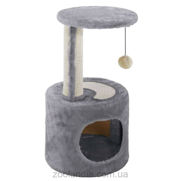 Ferplast (Ферпласт) Pa 4010 Flat Post когтеточка для кошек с игрушкой и домиком