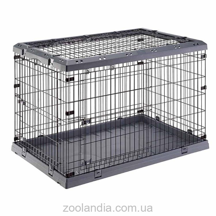 Ferplast (Ферпласт) Superior 120 складная клетка для крупных собак до 50 кг, 118x77x82,5 см (серый)