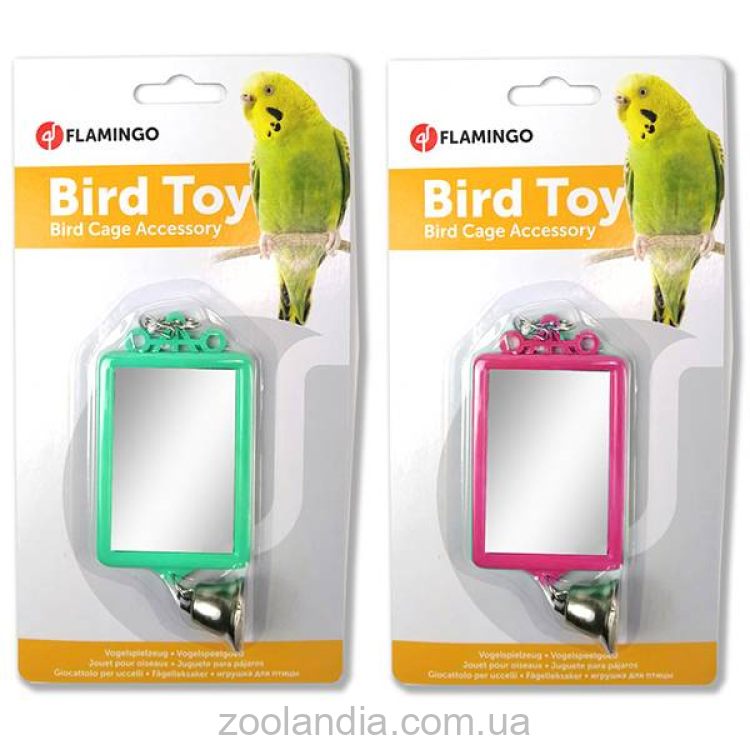 Flamingo (Фламинго) Mirror Straight Bell - Зеркальце с колокольчиком для попугаев