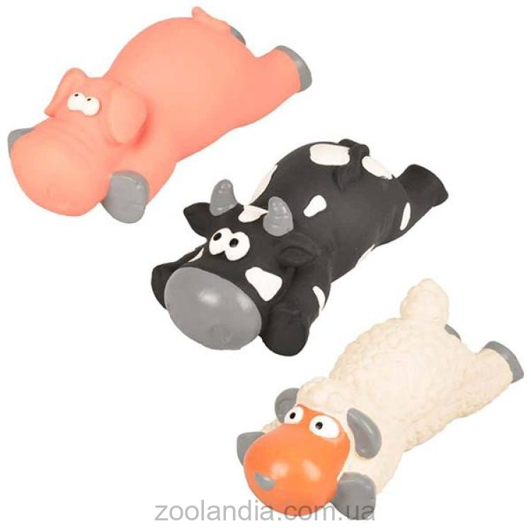 Flamingo (Фламинго) Sheep/Pig/Cow - Латексная игрушка с пищалкой для собак