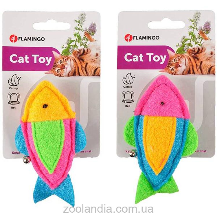 Flamingo (Фламинго) Viny Fish With Bell - Игрушка Рыбка с колокольчиком для кошек