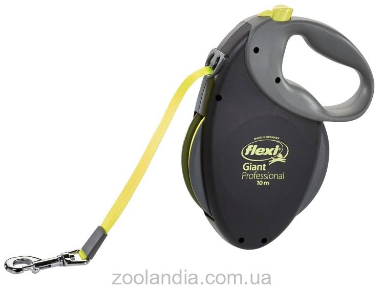 Flexi Giant Profession Neon L - повідець-рулетка для собак вагою до 50 кг, стрічка, 10 м