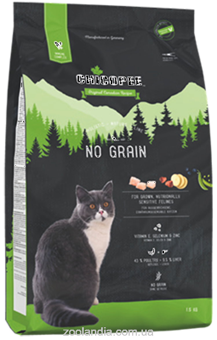 Chicopee (Чикопи) HNL Cat No Grain - Сухой беззерновой корм со свежим (мясом птицы)