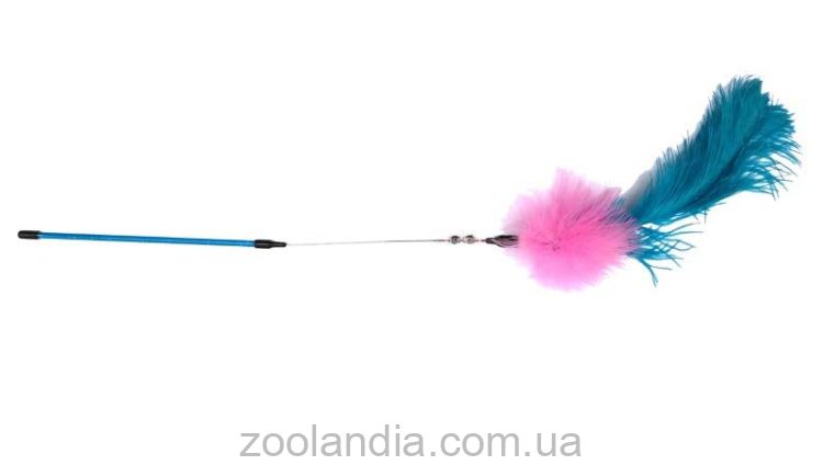 GimСat (ДжимКэт) Палочка с колокольчиками и большим перьям для кошек