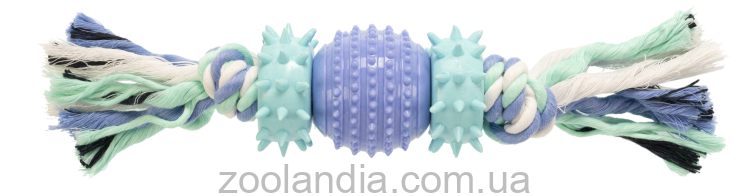 GimDog (ДжимДог) Cotton Dent Plus - Игрушка для собак веревочная с термопластичной резиной