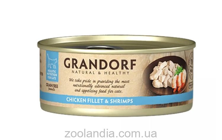 Grandorf (Грандорф) Chicken Fillet & Shrimps - Влажный корм для кошек куриная с креветками