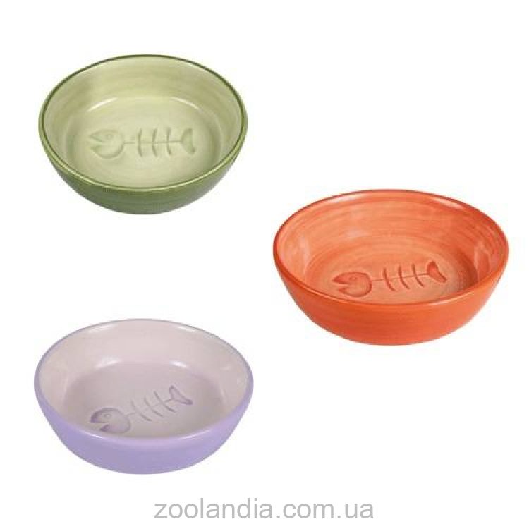 Trixie (Тріксі) - Миска керамічна для котів з рибкою 0,2 л / 13 см