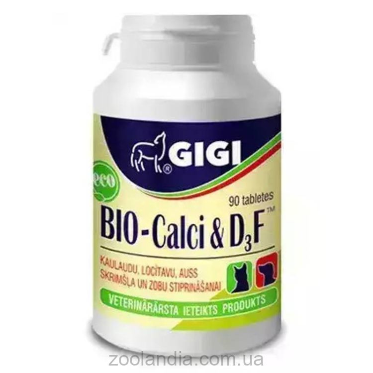 Gigi (Гиги) Bio-Calci & D3F - Препарат для профилактики заболеваний суставов у собак и кошек