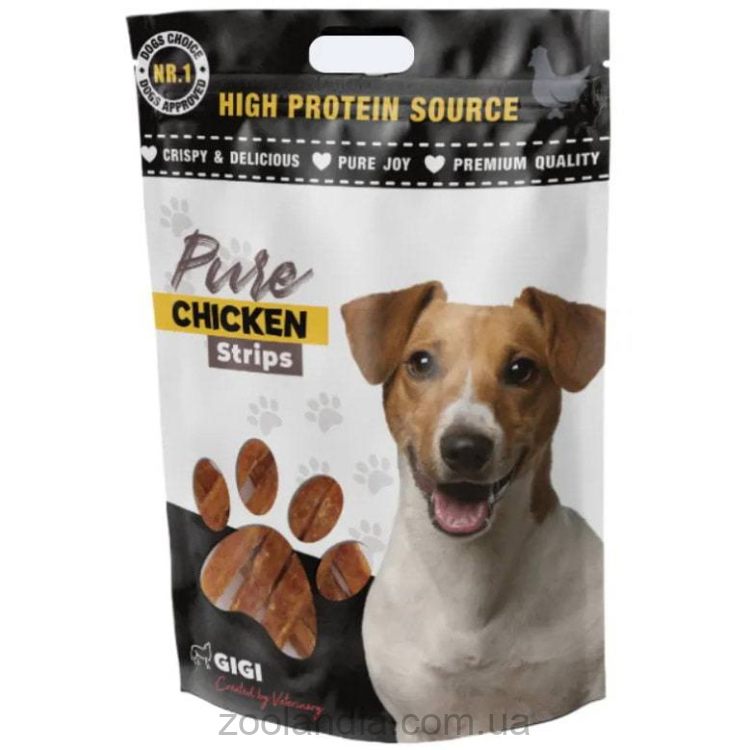 Gigi (Гиги) Pure Chicken Strips лакомство для собак "Куриные полоски"