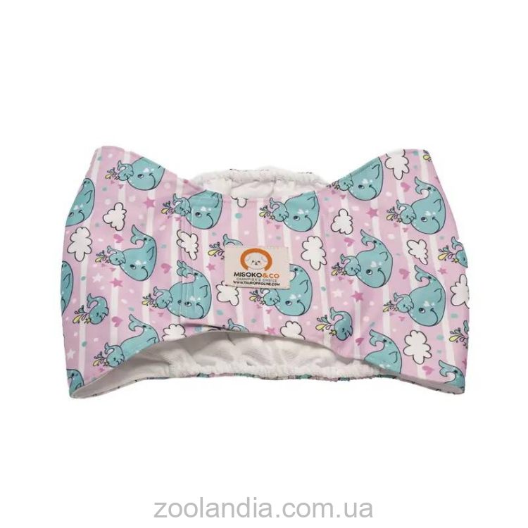 Misoko&Co (Мисоко и Ко) Многоразовый подгузник для кобелей, (киты)