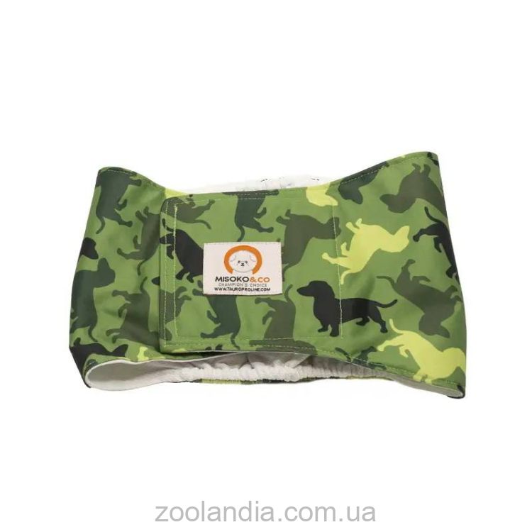 Misoko&Co (Мисоко и Ко) Многоразовый подгузник для кобелей, (камуфляж)