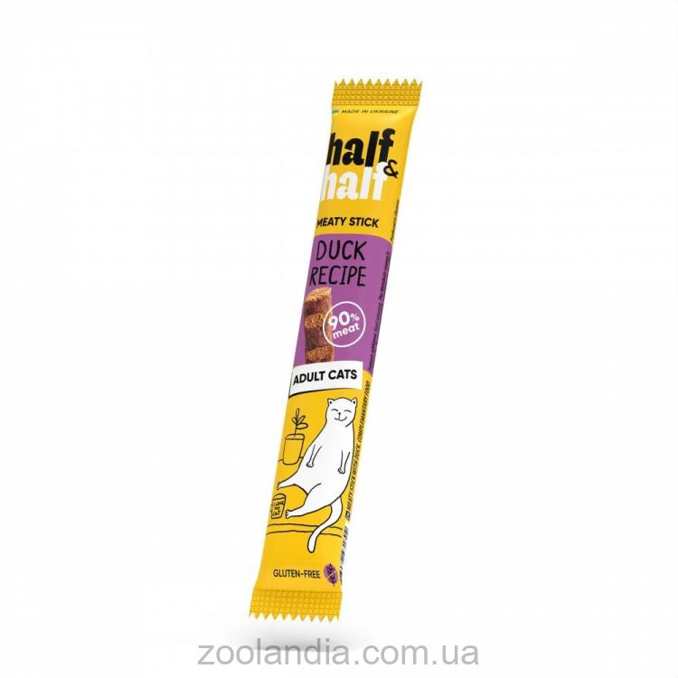 Half&Half (Халф энд Халф) Premium Duck лакомства для кошек мясные палочки с уткой