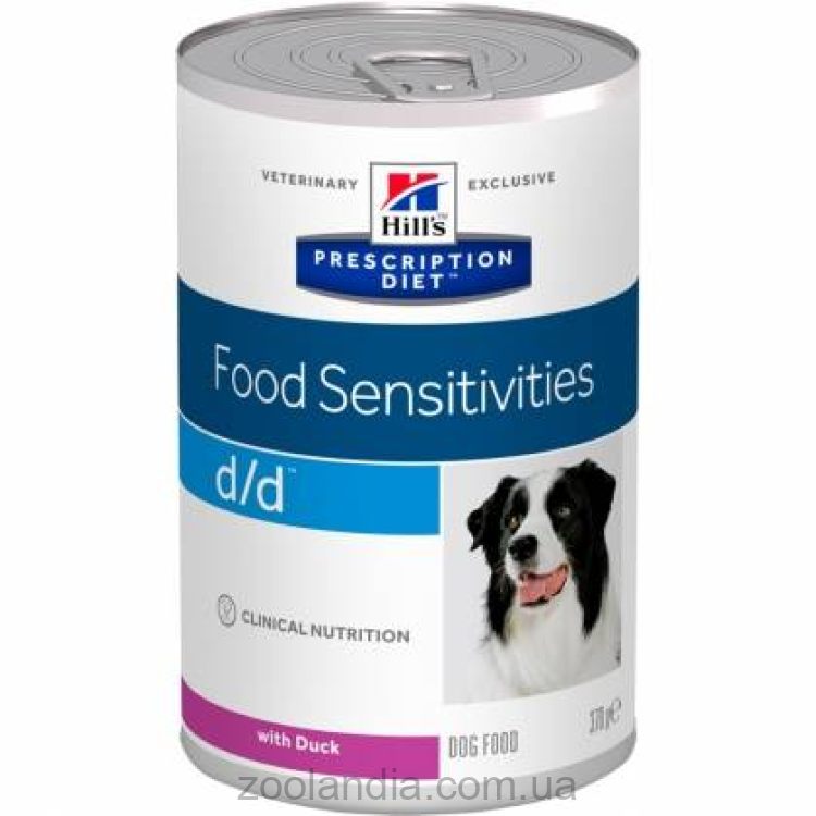 Hills Wet PD Canine d/d Duck - лечебный влажный корм для собак при кожных реакциях и рвоте/диарее в случае аллергии (утка)