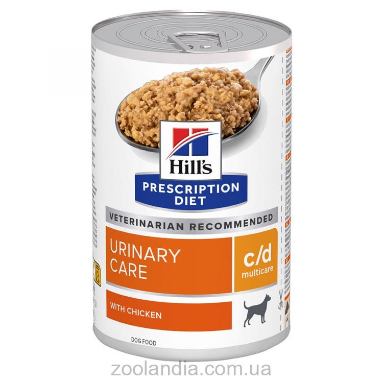 Hills (Хілс)  Wet PD Canine c/d - консервированный корм для собак по уходу за мочевыделительной системой, с курицей