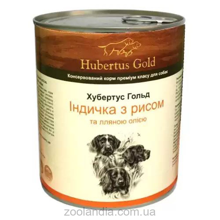 Hubertus Gold (Хубертус Голд) Консервований корм для собак (індичка/рис)