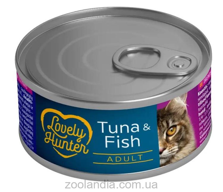 Lovely Hunter (Лавли Хантер) Adult cats with Tuna and Fish - Влажный корм для взрослых кошек с тунцом и белой рыбой