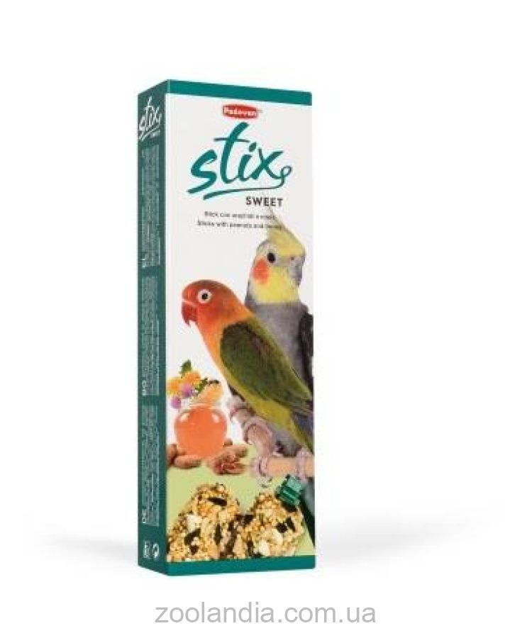 Padovan (Падован) Дополнительный корм для средних попугаев Stix Sweet Parrocchetti