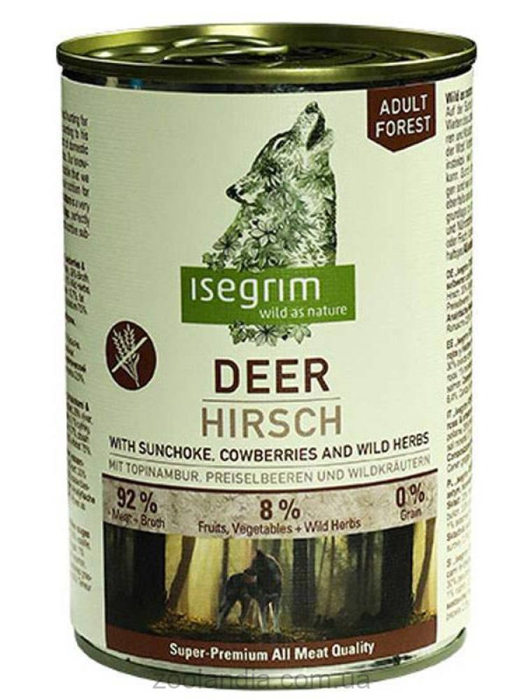 Isegrim (Изегрим) Deer – Консервированный корм для взрослых собак (оленина)