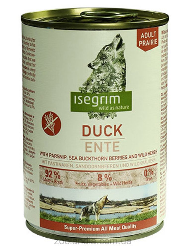 Isegrim (Изегрим) Duck – Консервированный корм для взрослых собак (утка)