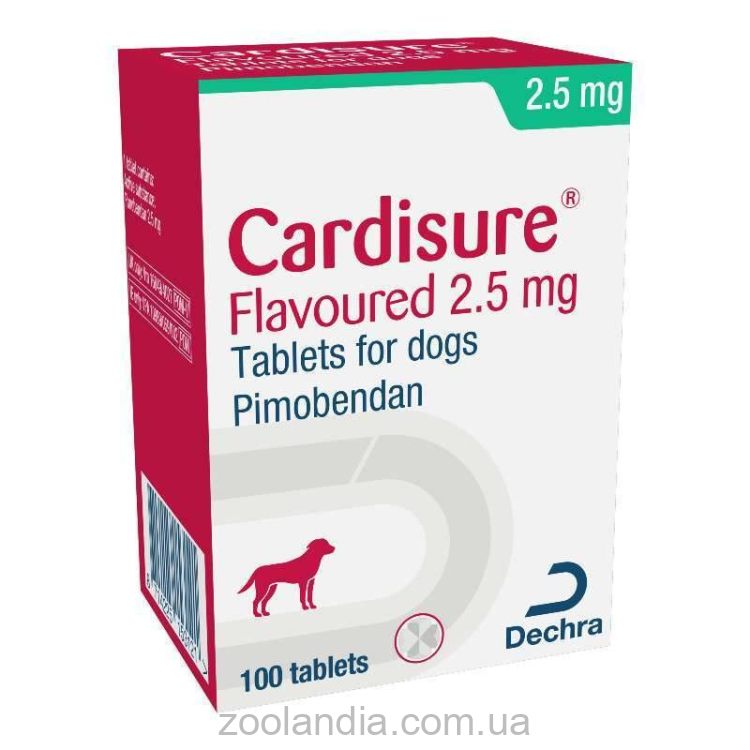 Кардишур (Cardisure) by Dechra Limited - Препарат для лечения сердечно-сосудистых заболеваний у собак 2.5мг