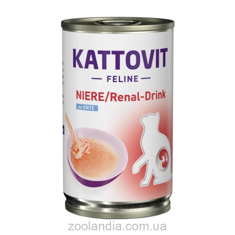 Kattovit Veterinary (Каттовит Ветеринари) Niere Renal Drink– Лечебный напиток для котов с заболеваниями почек (утка)