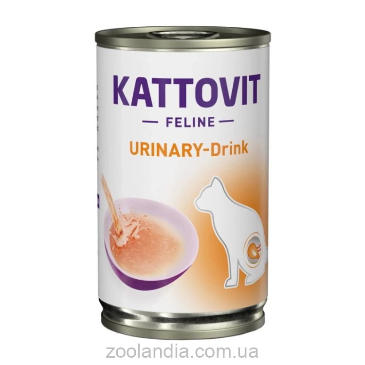 Kattovit Veterinary (Каттовит Ветеринари) Urinary Drink Chicken - Лечебный напиток для кошек с заболеваниями нижних мочевыводящих путей (курица)