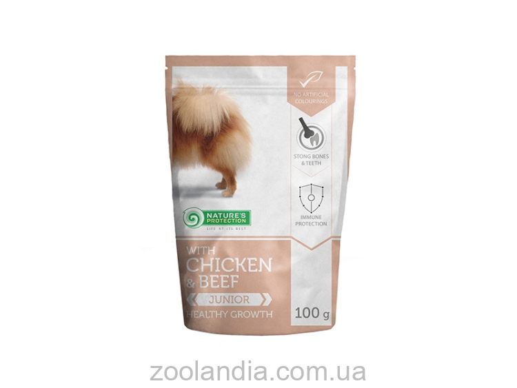 Nature's Protection Junior Small Breeds Healthy Growth Chicken & Beef - Влажный корм для щенков малых пород с курицей и говядиной