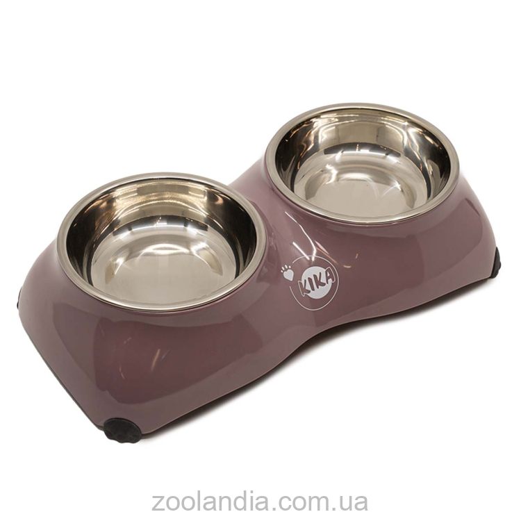 Kika (Кика) 4-Paw миска двойная для собак, M, 2*400 мл