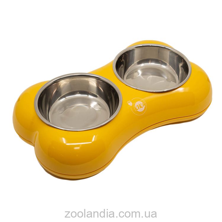Kika (Кика) Bone Shape Миска двойная для собак, M, 2*400 мл