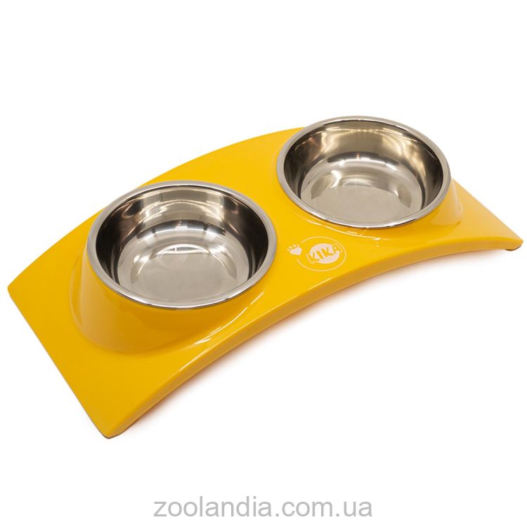 Kika (Кика) Rainbow двойная миска для кошек и собак, S, 2*200 мл