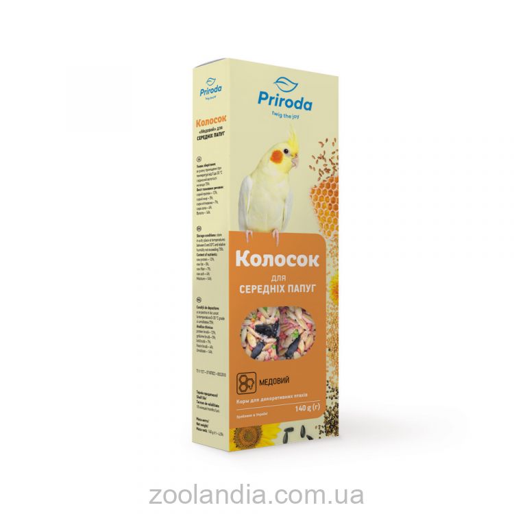 ТМ "Природа" колосок "Медовий" для середніх папуг
